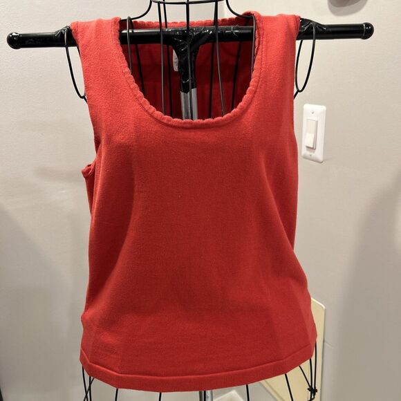 Jones New York Sport Size Large Red Sleeveless Tank Top - Picture 1 of 3